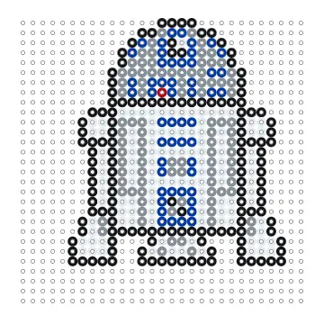 Star Wars R2D2 Bügelperlen Vorlage