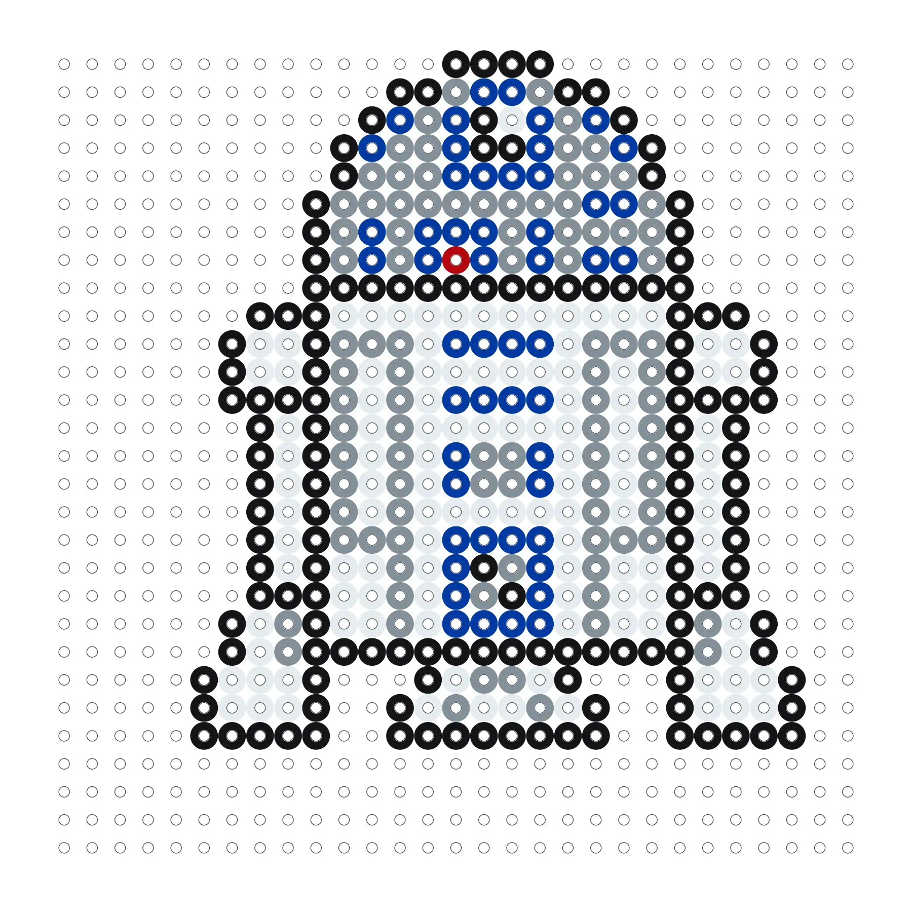 Star Wars R2D2 als Bügelperlen Vorlage