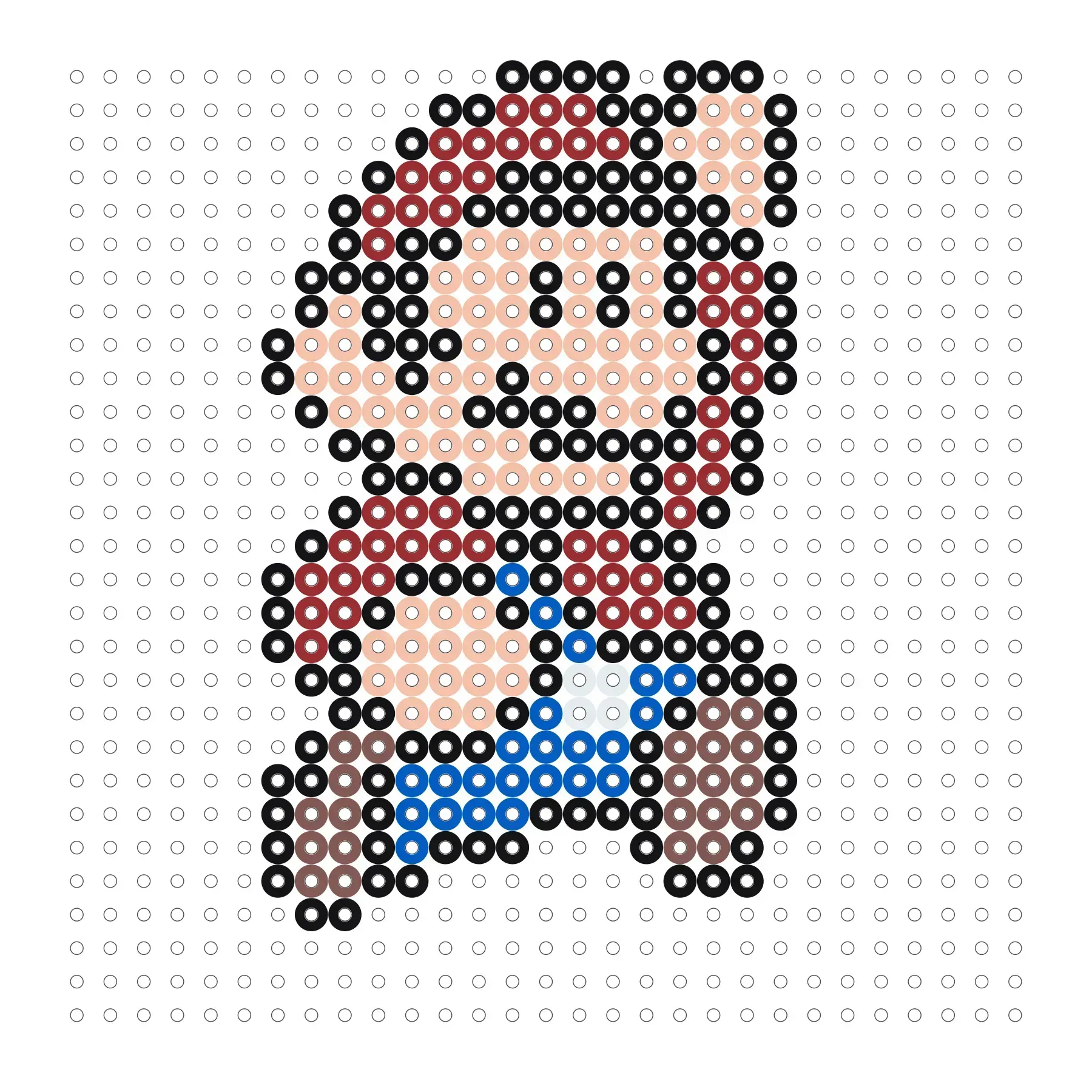 Super Mario als Bügelperlen Vorlage
