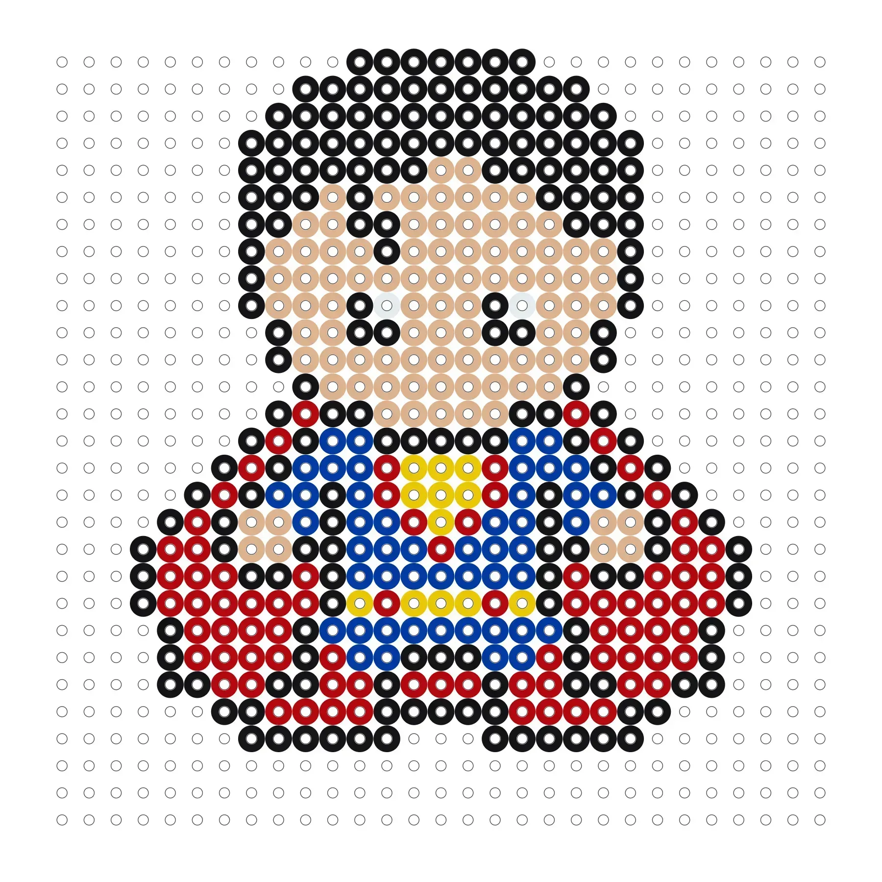 Superman als Bügelperlen Vorlage