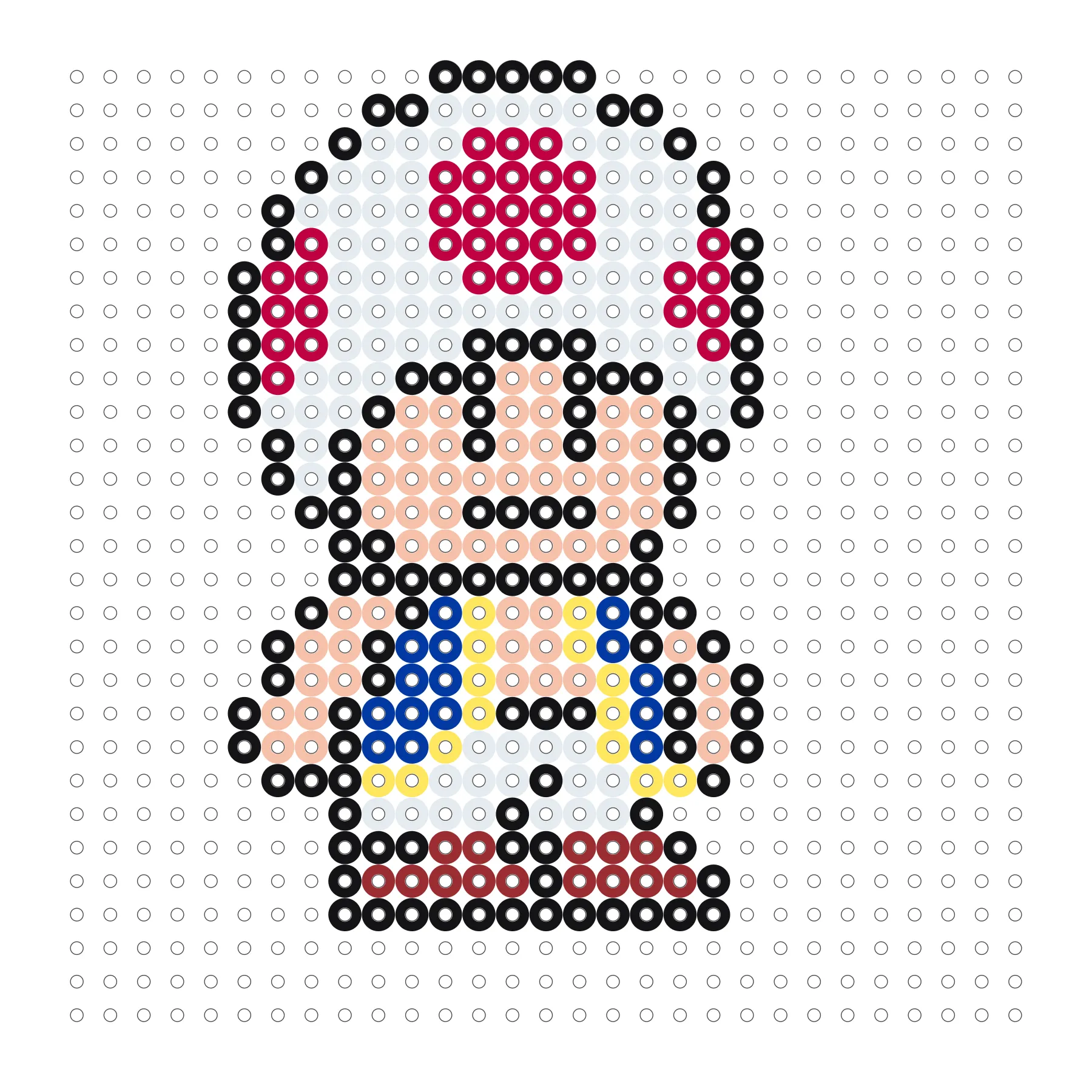 Toad als Bügelperlen Vorlage