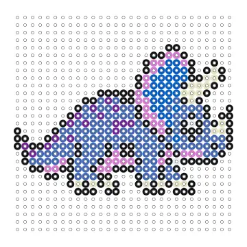 Triceratops Bügelperlen Vorlage