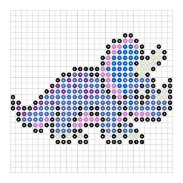 Triceratops Bügelperlen Vorlage