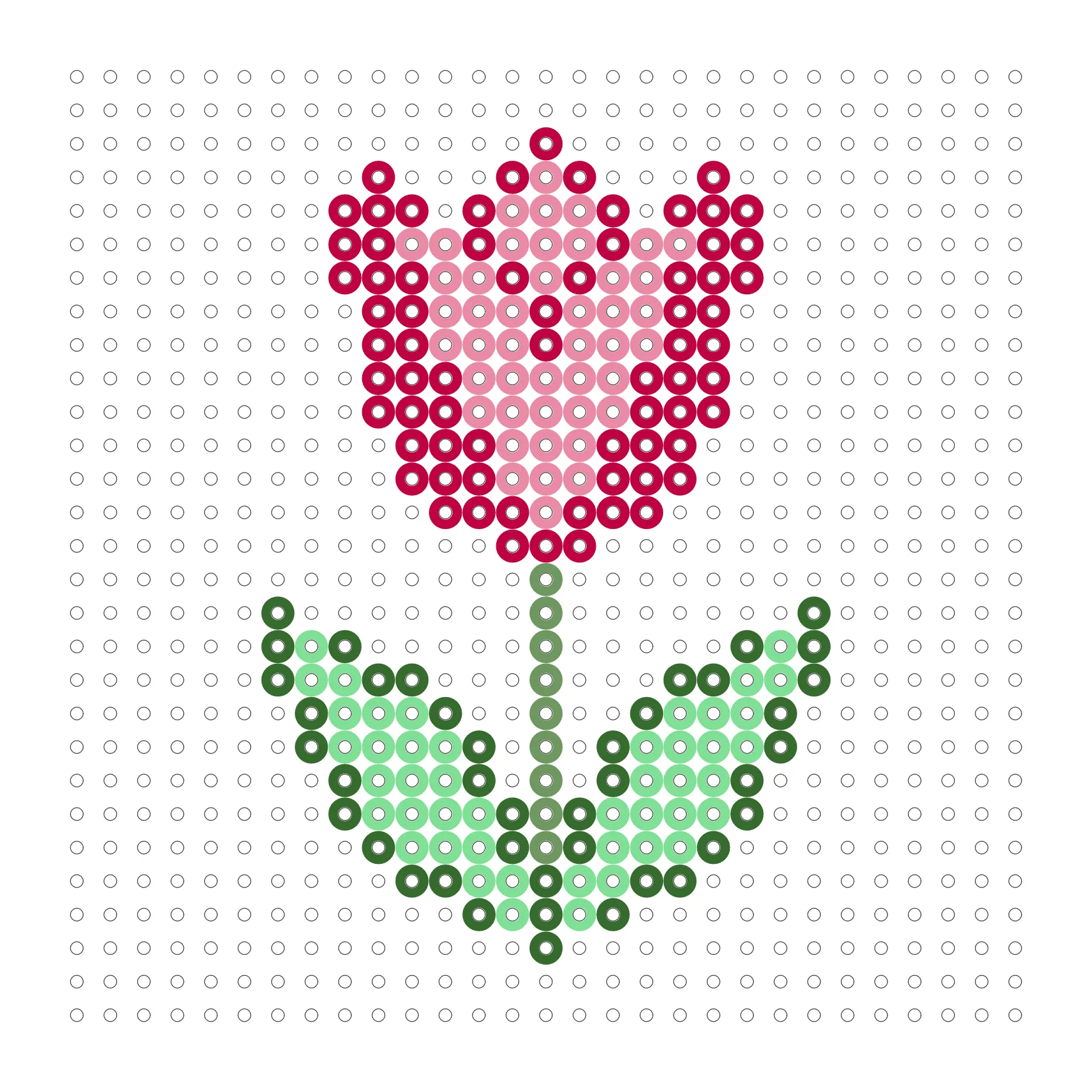 Tulpe als Bügelperlen Vorlage