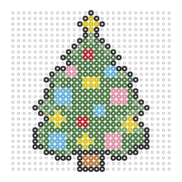 Weihnachtsbaum Bügelperlen Vorlage