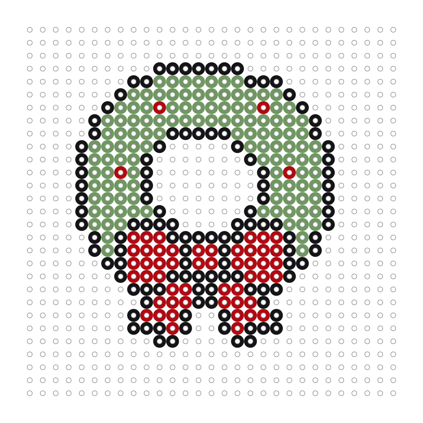 Weihnachtskranz als Bügelperlen Vorlage
