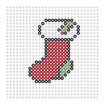 Weihnachtssocke Bügelperlen Vorlage