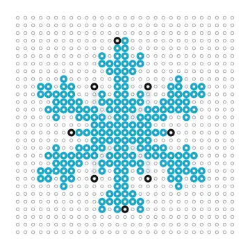 Winterlicher Eiskristall Bügelperlen Vorlage