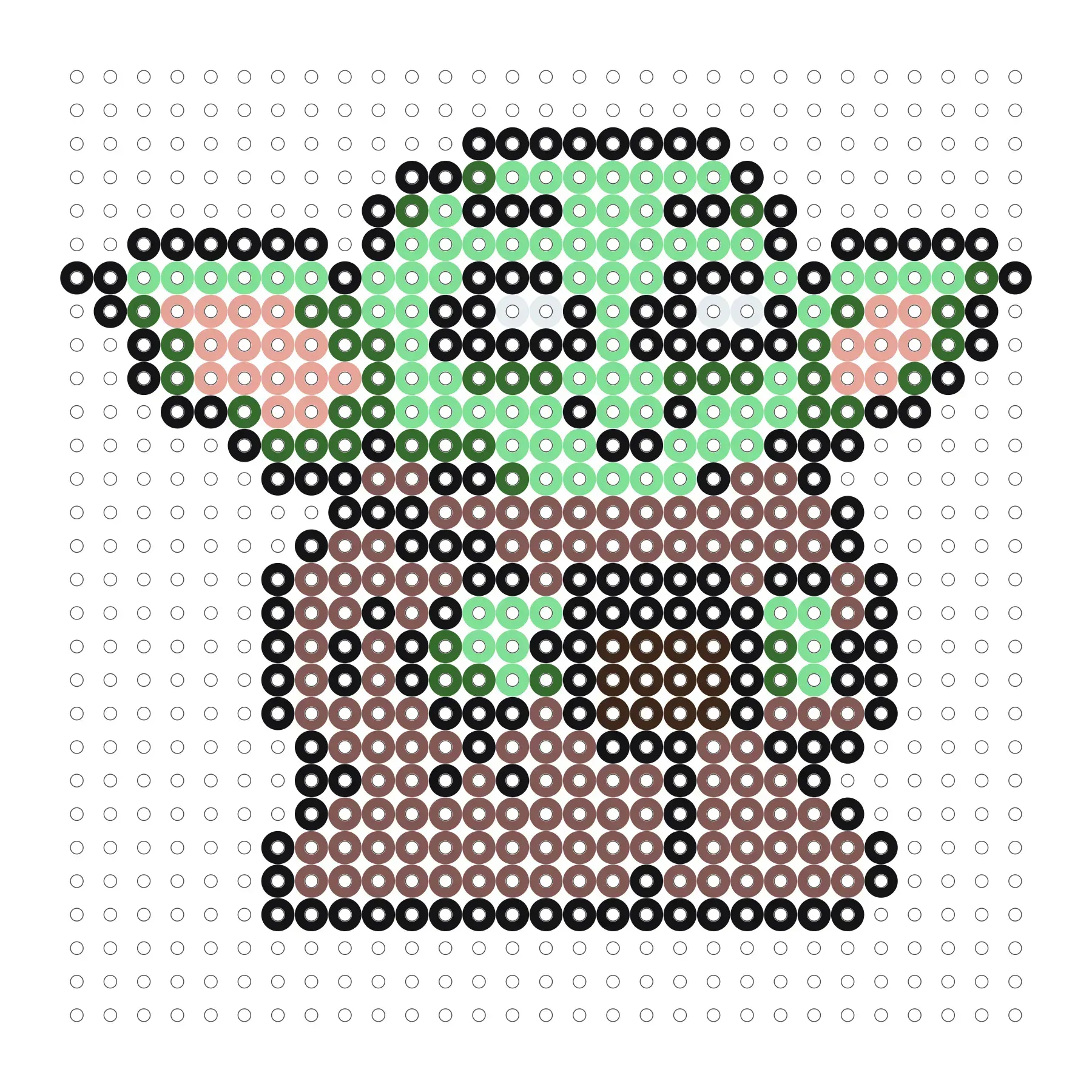Yoda als Bügelperlen Vorlage