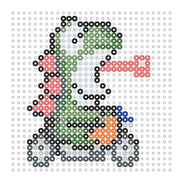 Yoshi Mario Kart Bügelperlen Vorlage