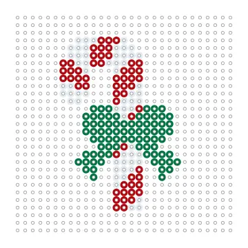 Zuckerstange Weihnachten Bügelperlen Vorlage